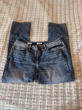 Vigoss Women's Straight Leg Jeans - Medium Blue Wash